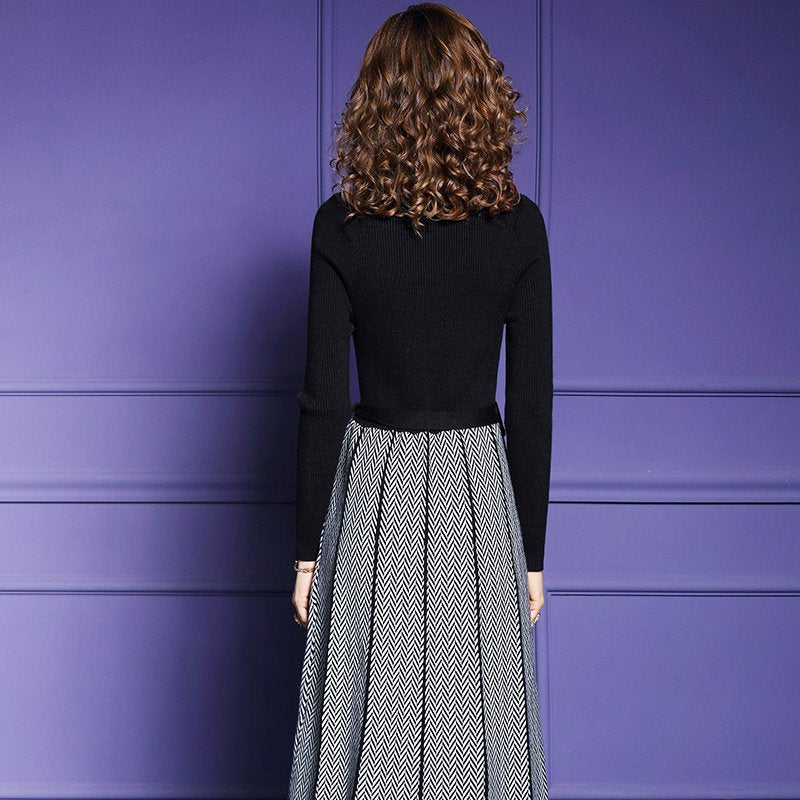 Elegancka Sukienka Zimowa Vintage