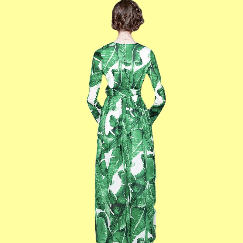 Sukienka 70's Styl Retro Tropikalny