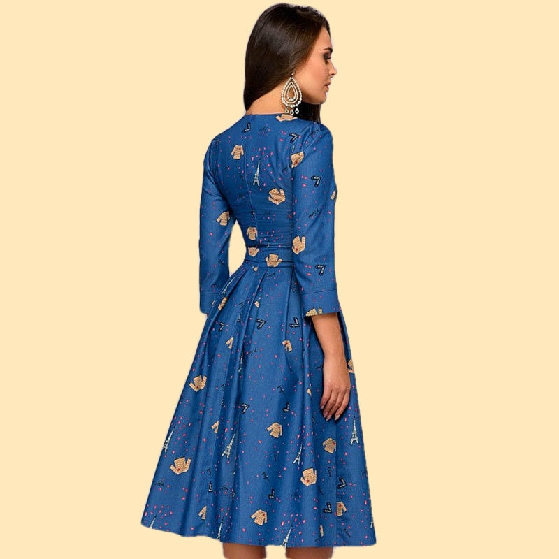 Elegancki Sukienki Vintage Audrey Hepburn