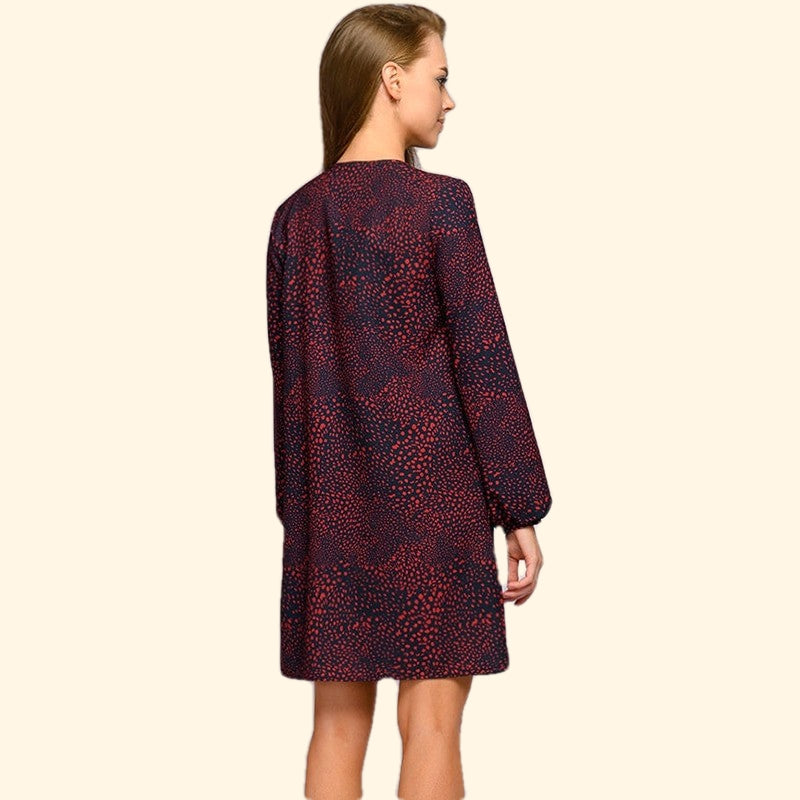 Elegancki Sukienki Vintage z Kieszeniam Granatowa