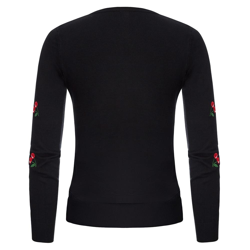 kardigan w retro wiśnie czarny