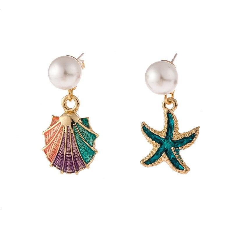 kolczyki morskie retro