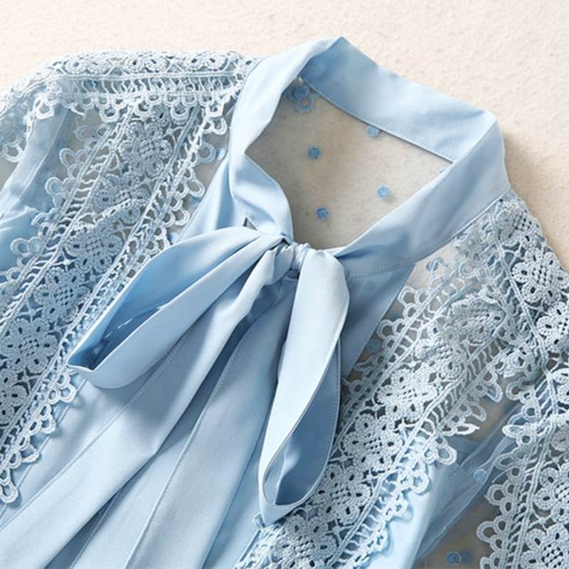 niebieski koronkowa sukienki w stylu kate middleton