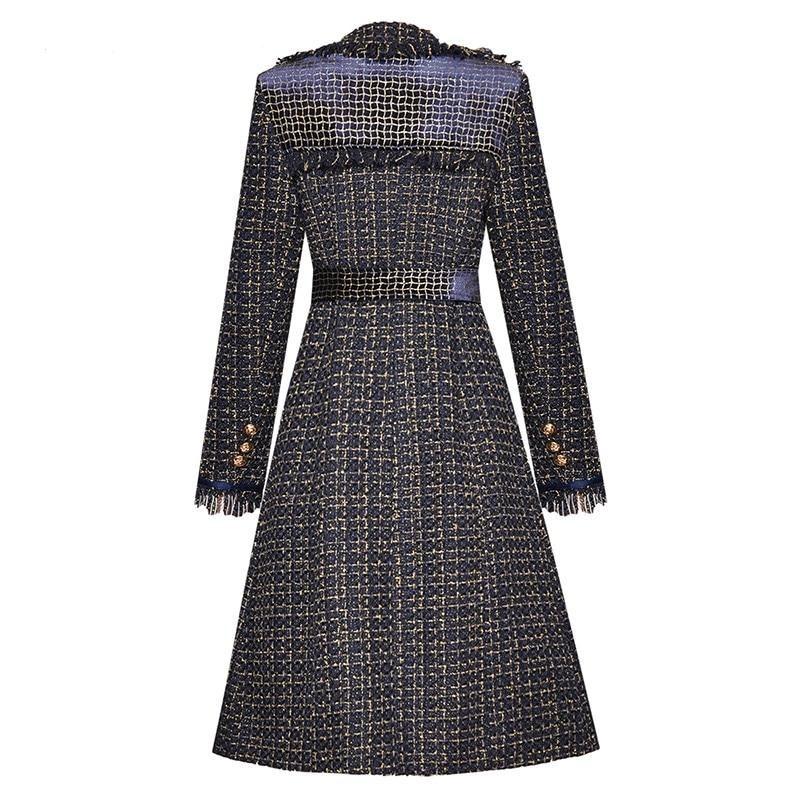 płaszcz tweedowy retro z lat 70-tych