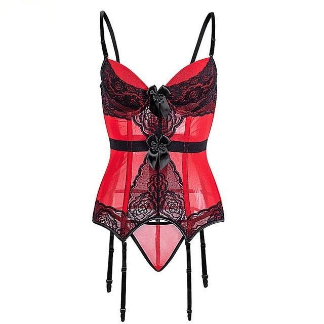 Retro Gorset Króliczek lata 60-te Czerwony