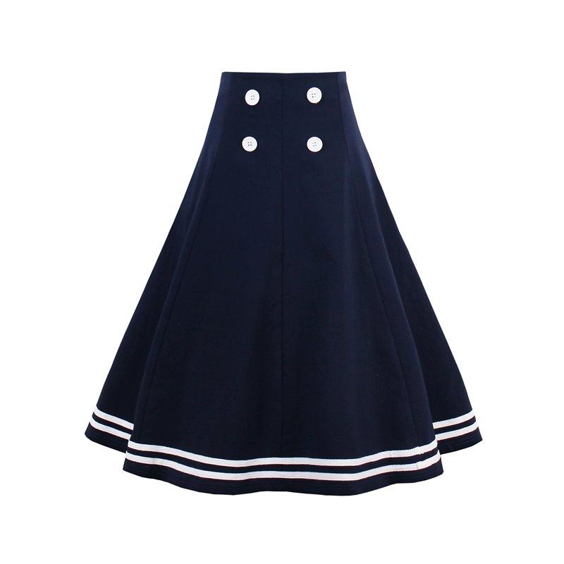 spódnica retro rockabilly granatowa