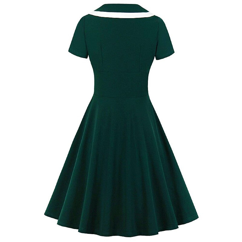 sukienka retro 40 lata kopertowa midi