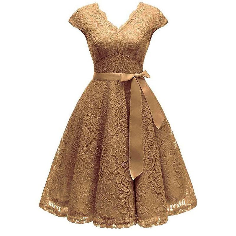 sukienka retro lata 50 vintage złota