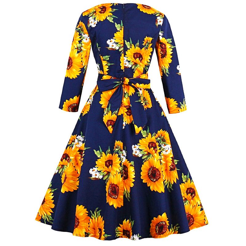 sukienka vintage pin up w kwiaty retro moda shop