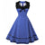 Sukienka w Grochy Retro Niebieska