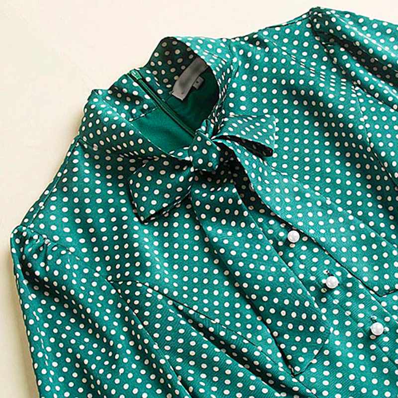 sukienka z kropkami inspirowana kate middleton zielona