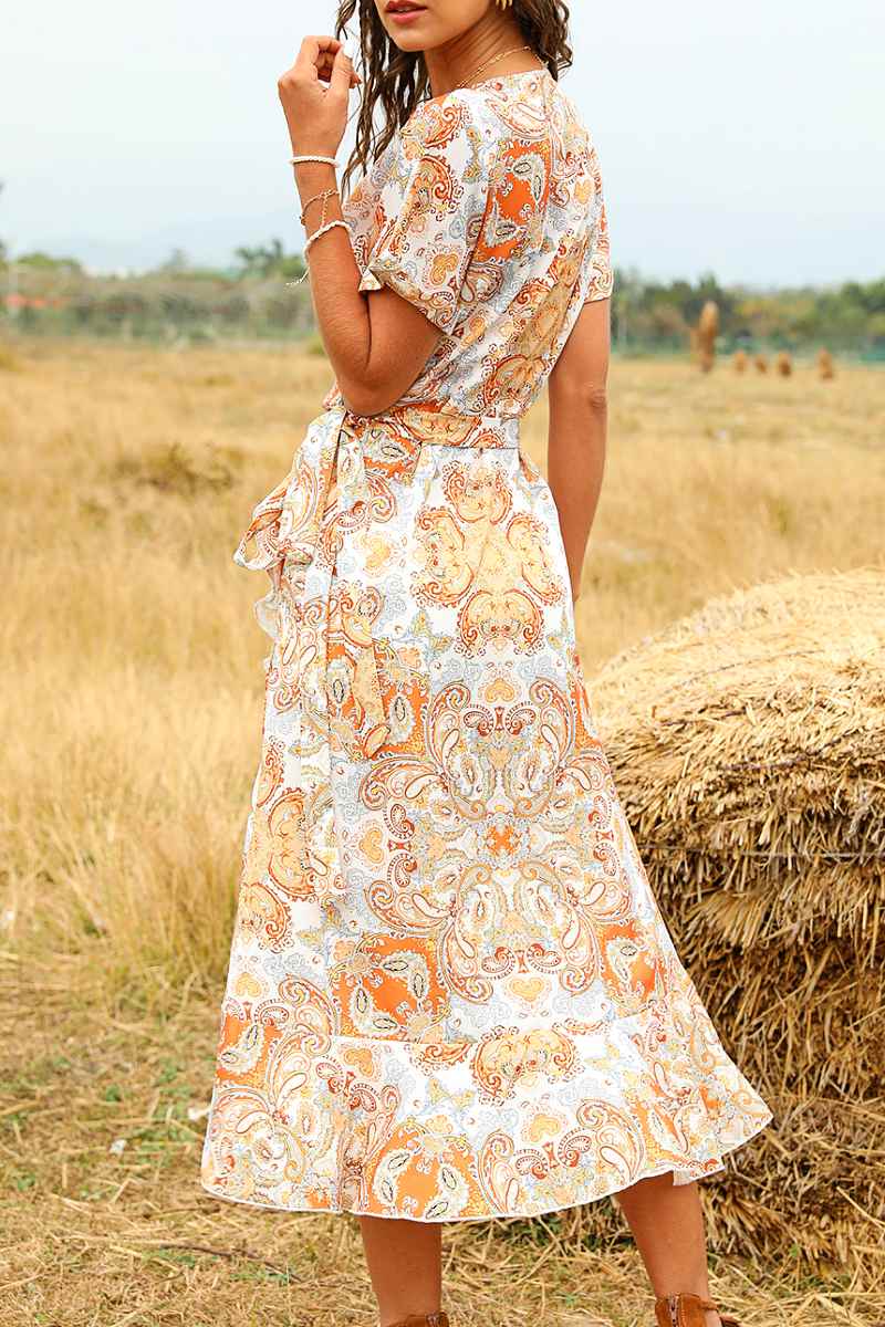 Sukienki Retro lata 70 Kopertowa