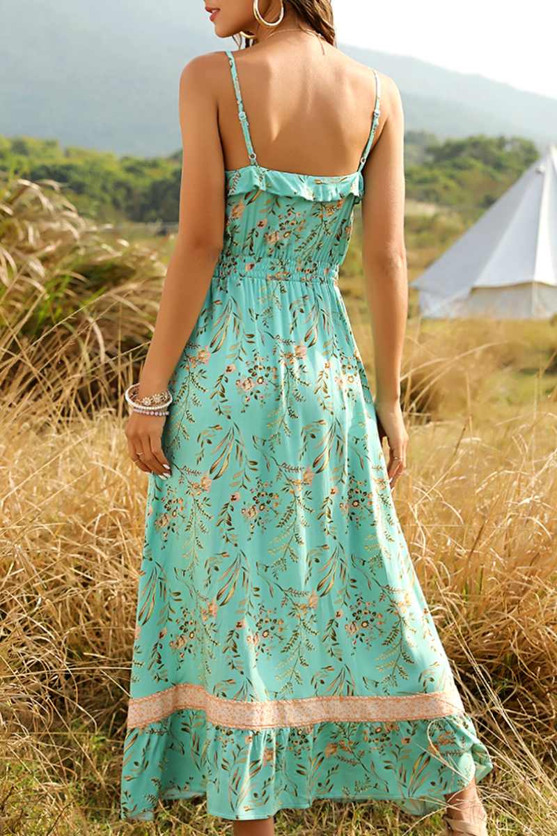 Sukienki Retro lata 70 Kopertowa Zielona