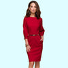 elegancka sukienka vintage czerwona dopasowana