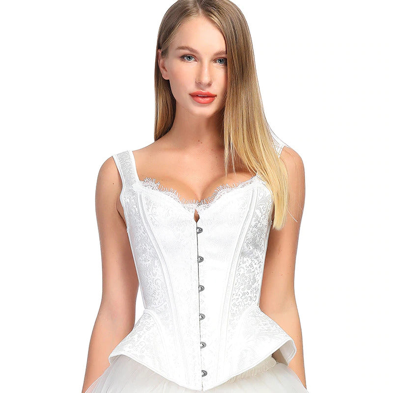 Gorset Retro Pin up Dita Biały