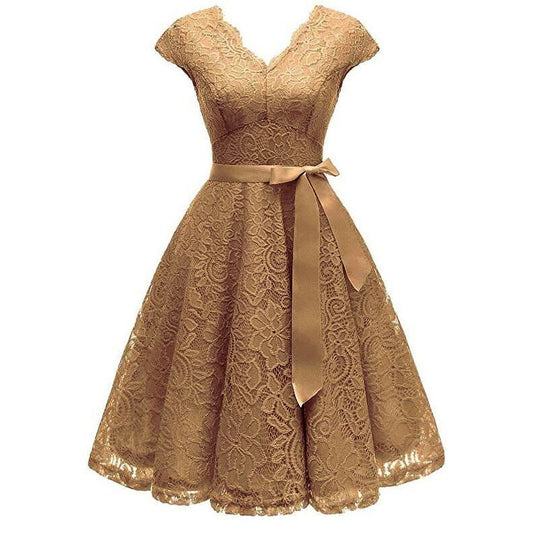 sukienka retro lata 50 vintage złota