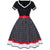 Sukienka Retro lata 50 w Grochy Czarna