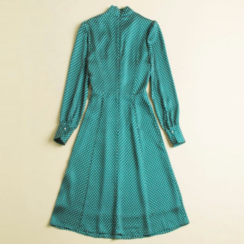 Sukienka zielona z kropkami inspirowana Kate Middleton